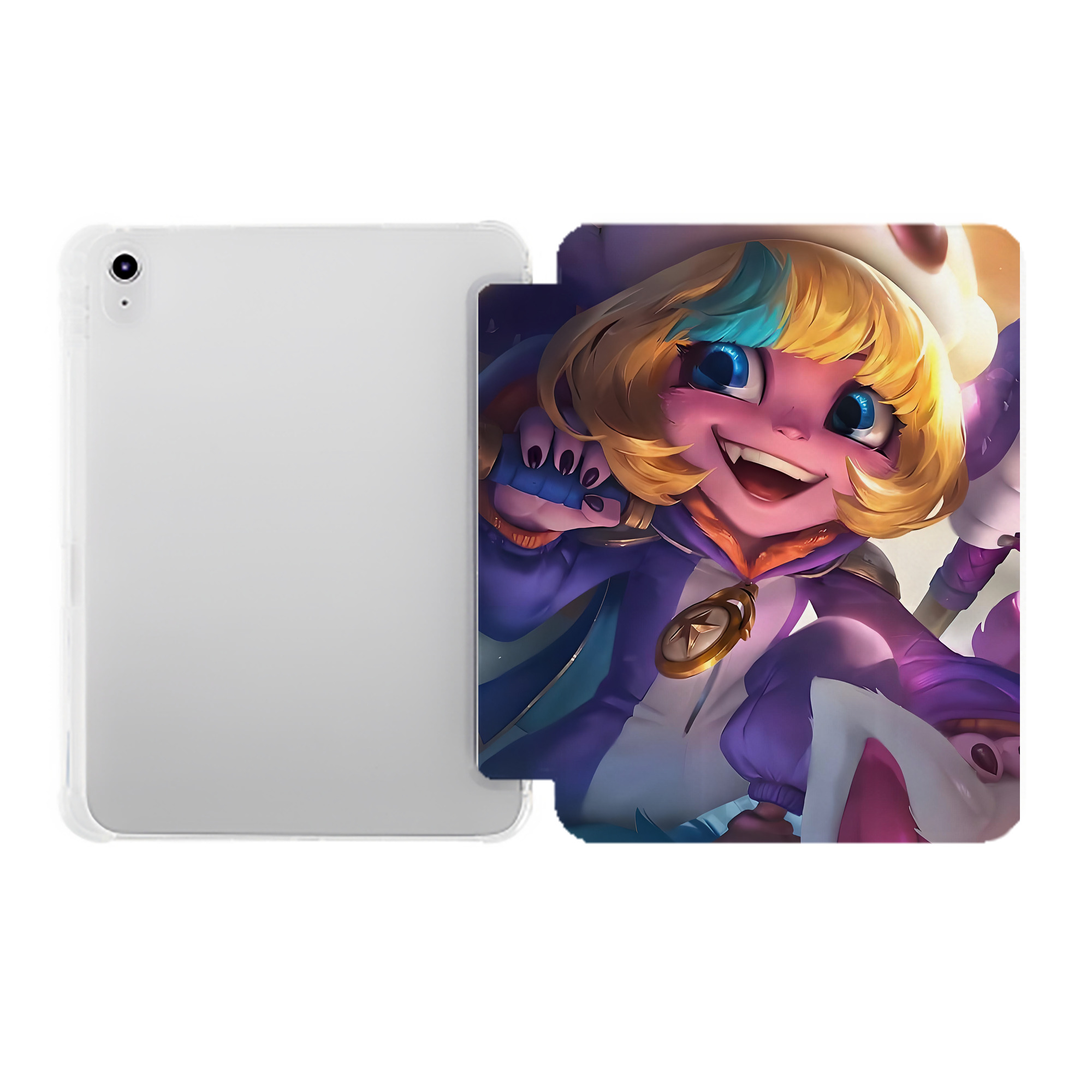 （画像用） リーグ・オブ・レジェンド League of Legends LOL IPad ケース ペン収納付き 三つ折りスタンド PUレザー×シリコン 対応機種9.5/10.5/10.9インチ